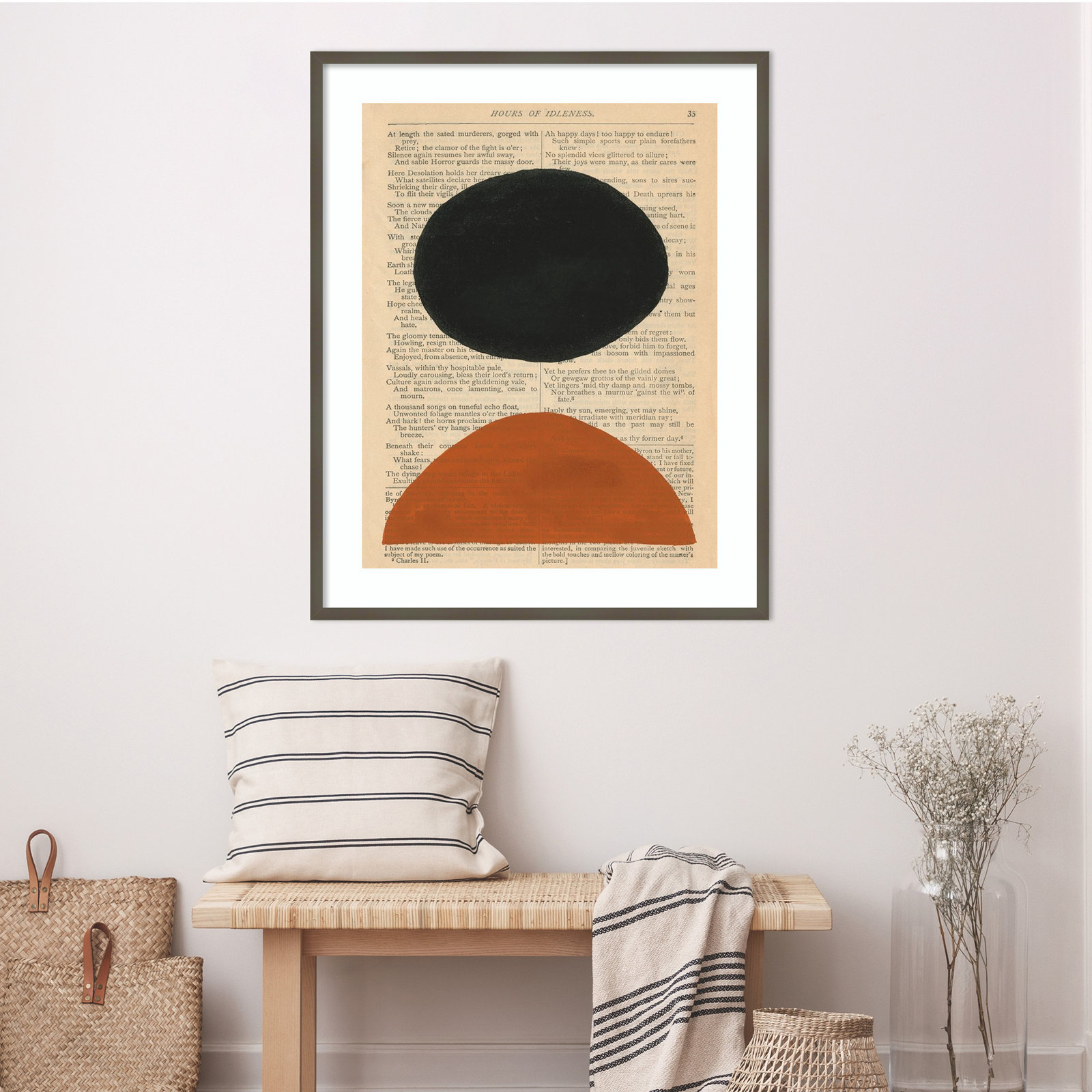 Modern Prose III by W. Stramel, 41.38" H x 33.38" W x 0.88" D, White Framed Paper