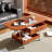 Modern Rectangular Extendable and Folding  Coffee Table with Wheels