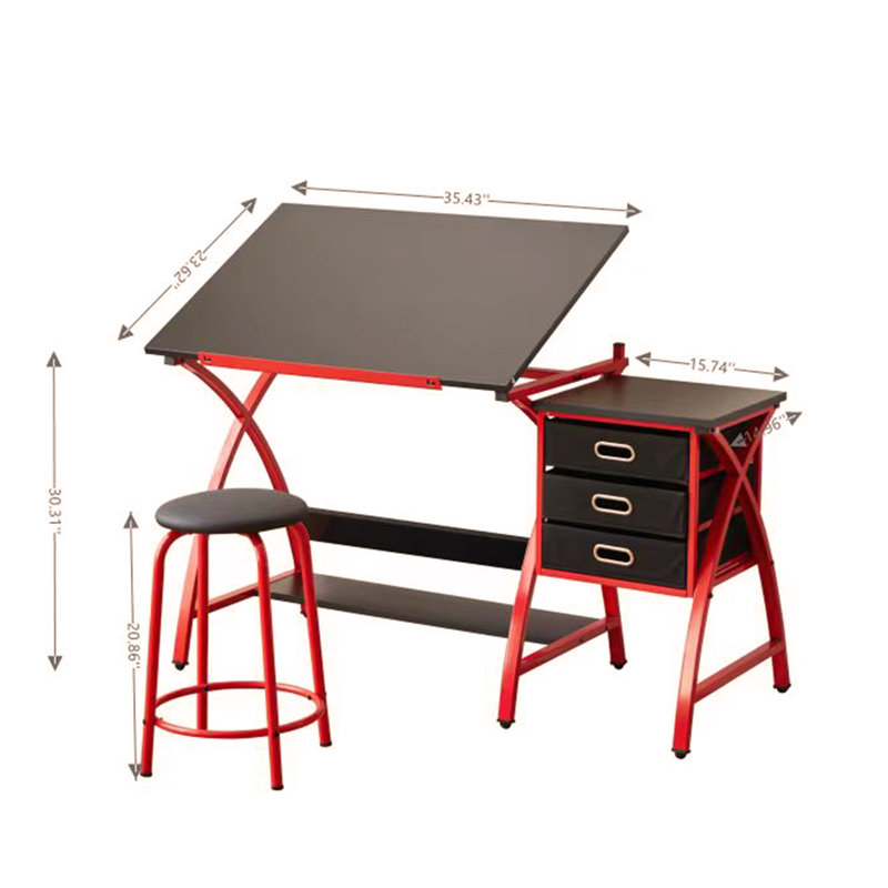 drafting table with stool