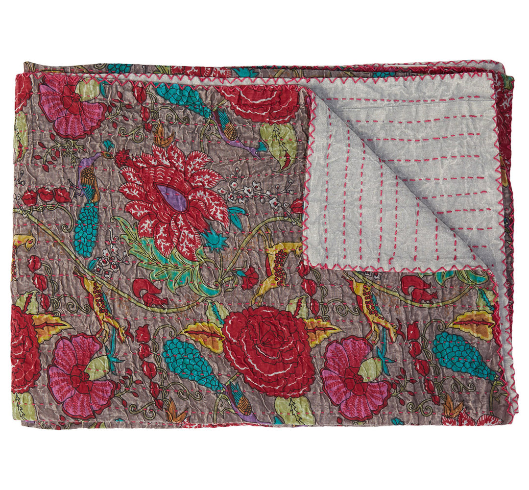 Kantha Vintage Cotton Throw Taj Hotel