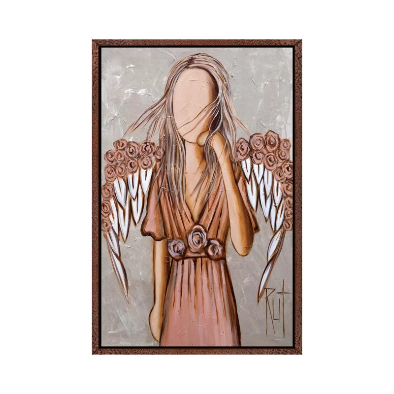 Wing Crown - Painting Print on Canvas, 66.04 cm H x 45.72 cm W, Brown Framed