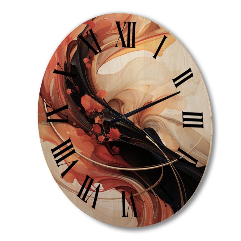Horloge murale en bois massif Andreca, Très grand