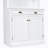 Bookshelf With LED Lighting, Modern Bookcase With 2 Doors And 1 Drawer, White
