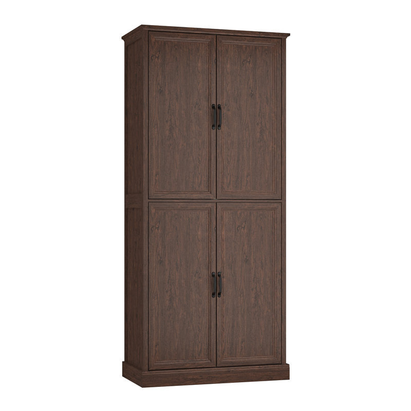 Armoire de cuisine de 71 po de hauteur, armoire de rangement haute avec 4 portes et tablettes réglables pour la cuisine, la salle à manger, le salon et la salle de bain