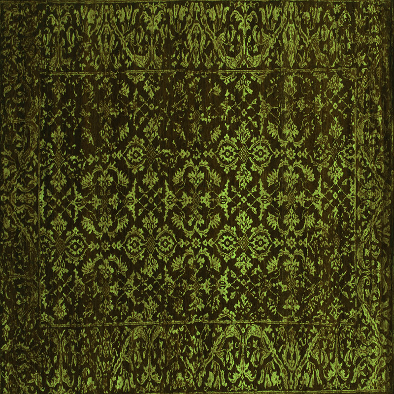 Washable Oriental Indoor Rug, Square 6'