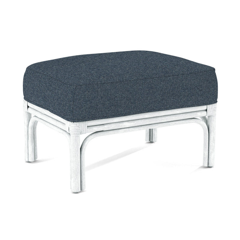Boca Ottoman, Salsa Stripe; 0210-21, Frost White