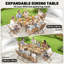 Outsunny Extending Garden Table 6-8 Seater 140/180x95x74 cm Natural