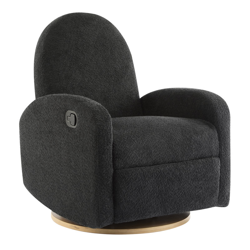 360 Swivel And Glider Recliner Chair-Black, Black