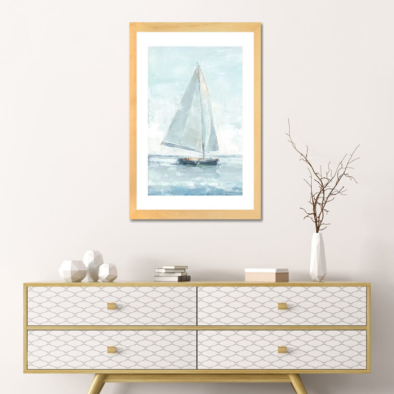 « Matelots Delight II » par Ethan Harper, reproduction d’art, H 24 po x l 16 po x P 1 po, Papier encadré de bois naturel
