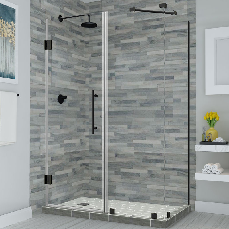 Cabine de douche rectangulaire à charnière 36 po x 72 po Bromley