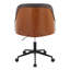 Chaise de bureau en métal noir-800542166-800542161