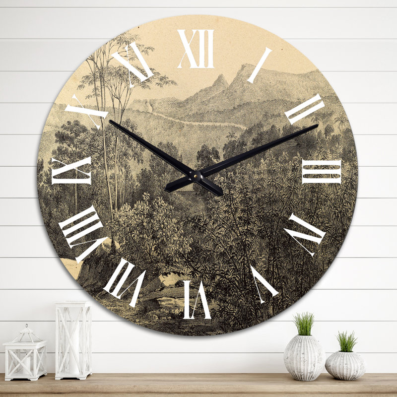 Nature of South America Old Image X - Horloge murale traditionnelle, Moyen