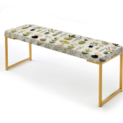 Minimalist Garden - Banc rembourré or botanique