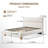 Windsor Cream Boucle Upholstered Queen Bed Frame With Solid Wood Leg