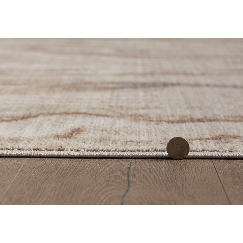 Tapis performance tissé à la machine Adele - ivoire / beige - 7 pi 10 po x 9 pi 10 po, 7 pi 10 po x 9 pi 10 po