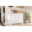 Buffet avec rangement, console de cuisine avec 5 tiroirs, 2 armoires, tablettes réglables, buffet pour la salle à manger, le salon, le vestibule-507148157