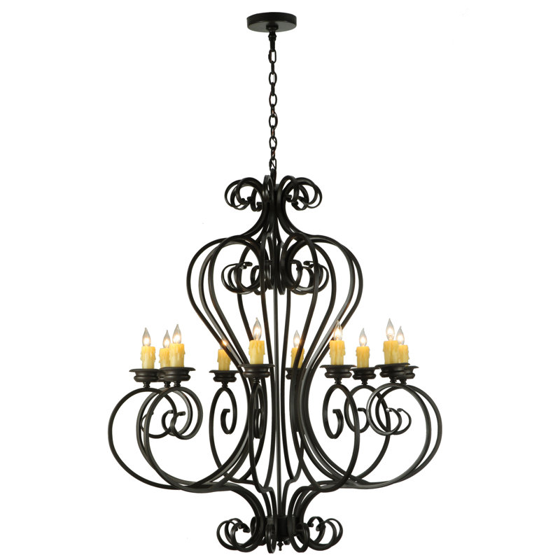 Lustre 10 lumières Janeando de 42 po de large Fernando, H 4 po x l 7 po x P 7 po