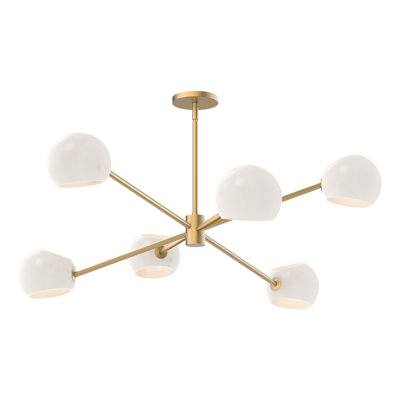 Willow 6 - Light Metal Sputnik Chandelier