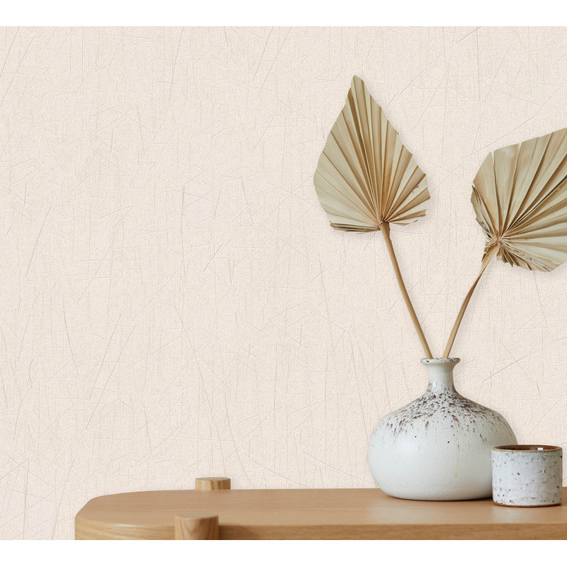 Minoris Textured Scored Effect Wallpaper Roll 10.05m x 0.70m, Cream
