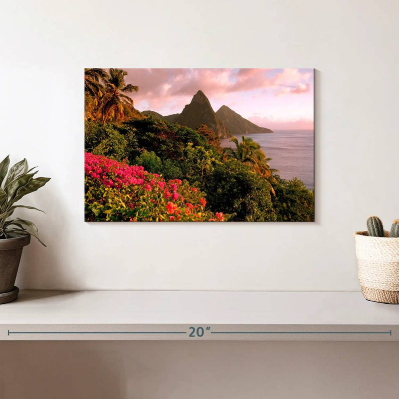 Kavia Pitons Of Saint Lucia, 8" H x 12" W