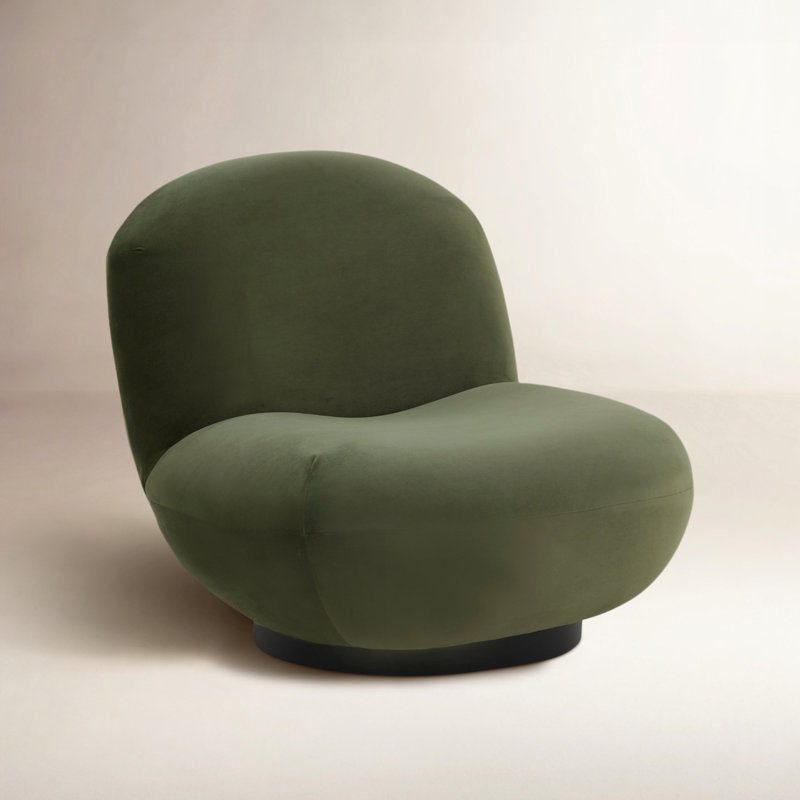 Portsmouth Slipper Chair, Olive Green
