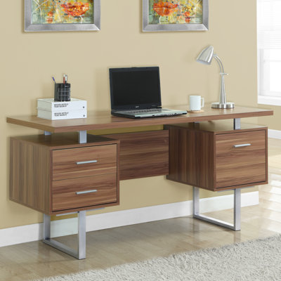 Jazarian Computer Desk, Home Office, Laptop, Left, Right Set-up, Storage Drawers, Work