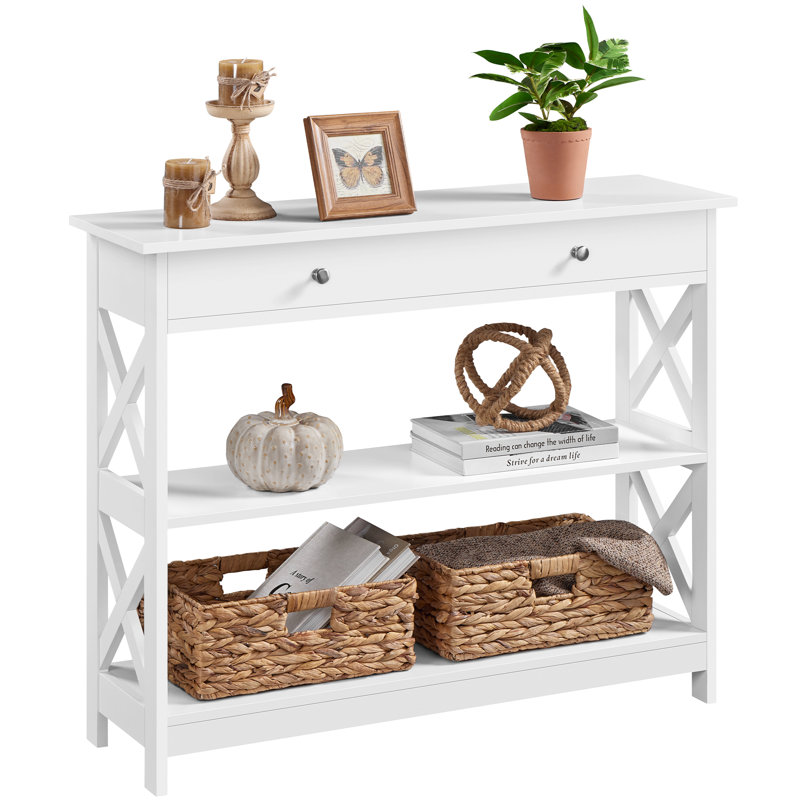 Badrig Console Table, White