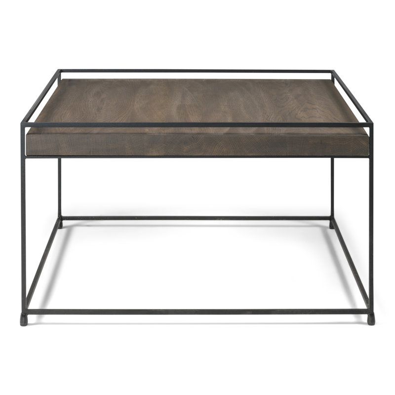 Lanette Four Leg Coffee Table, Walnut, 46cm H x 80cm W x 80cm D