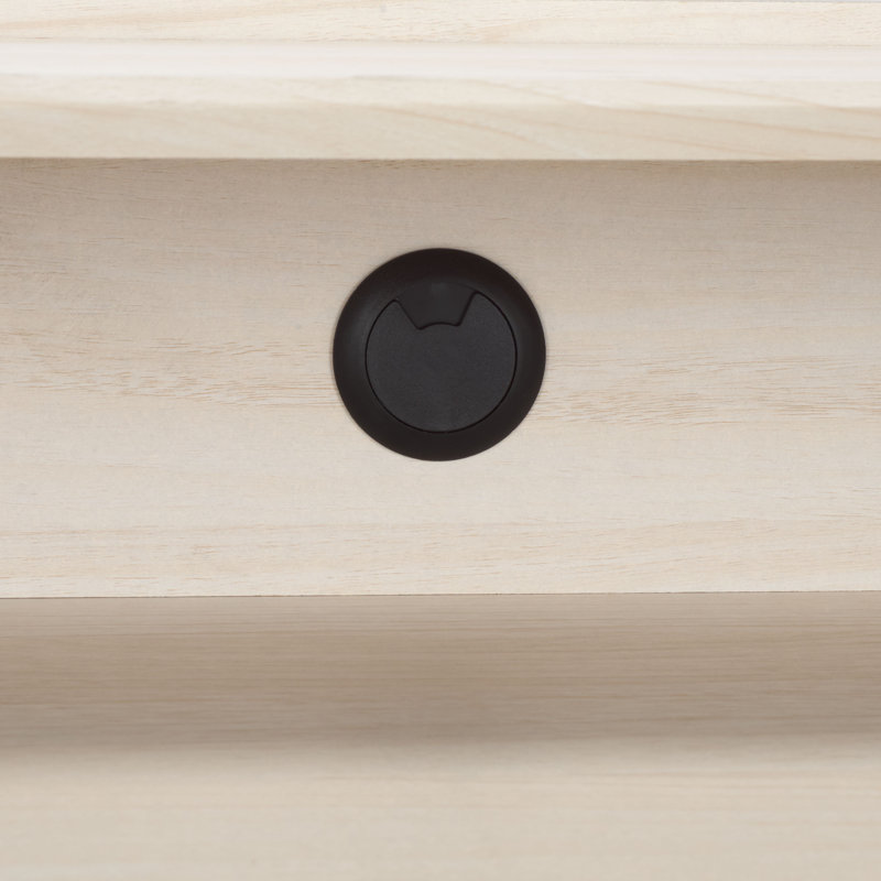 Table de chevet avec bahut Tameka, Blanc décoloré