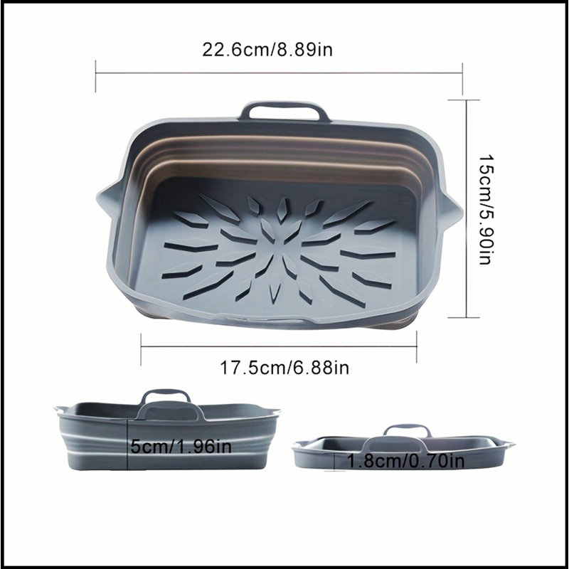 Doublures de friteuse à air en silicone réutilisables résistantes à la chaleur, pour un nettoyage et une cuisson faciles