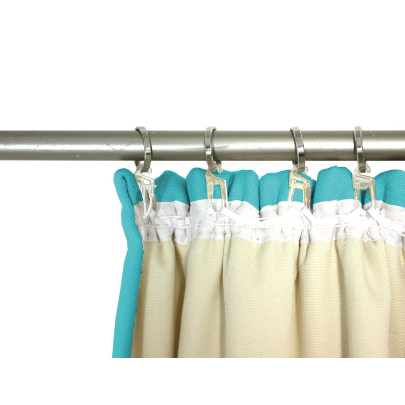 Eisenhauer Cotton Room Darkening Curtain Single Panel, 130cm Width x 260cm Drop, Turquoise