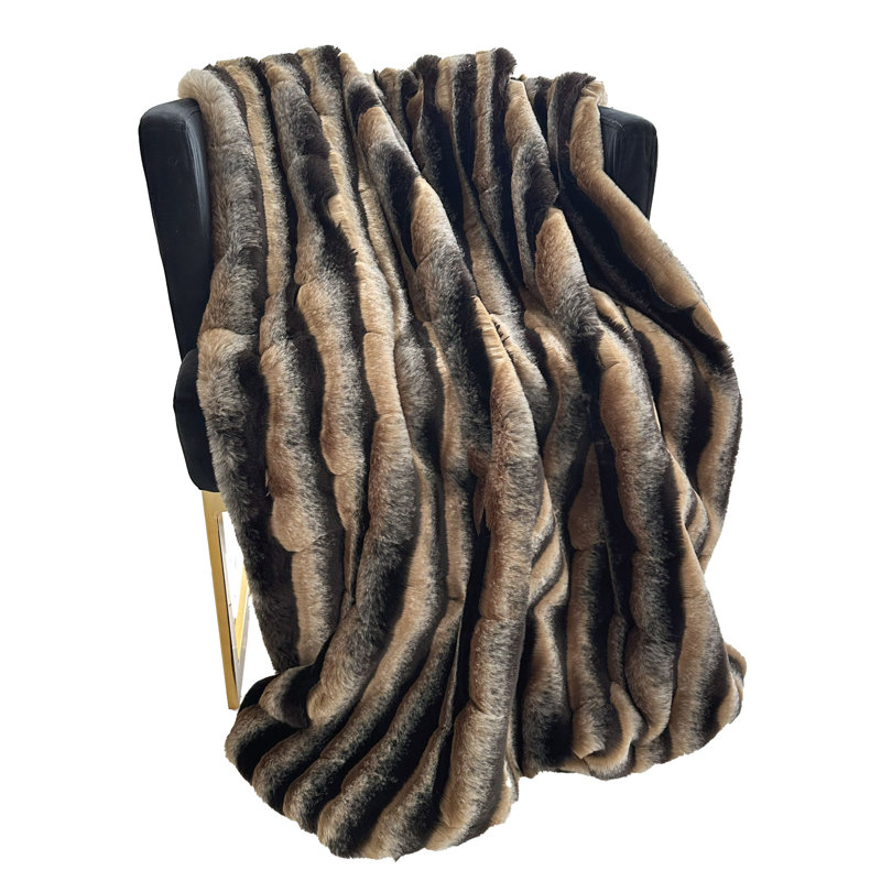 Knitted Throw Blanket, 60" W x 90" L, Throw