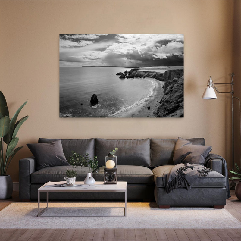 Plage de Ballydowane, comté de Copper Coast, Waterford, Irlande, paisible, plage contemporaine, art marin, H 40 po x l 60 po