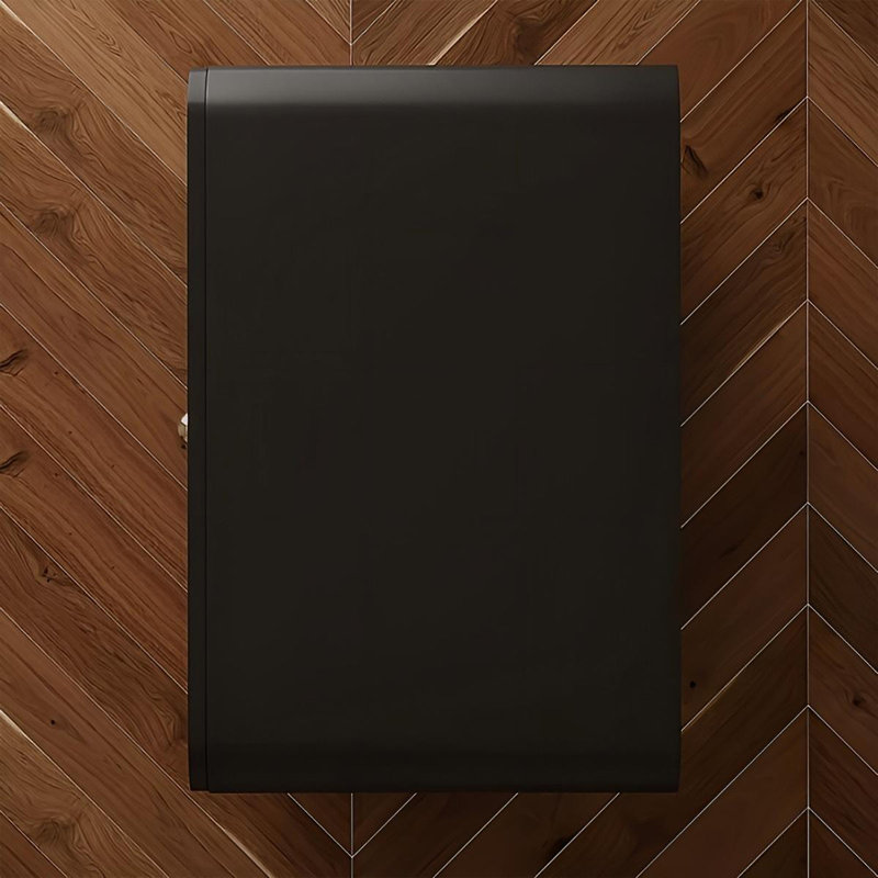 Armoire d'appoint moderne en bois manufacturé noir