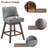  Counter Height Swivel Upholstered Bar Stools (Set of 6)-747553649