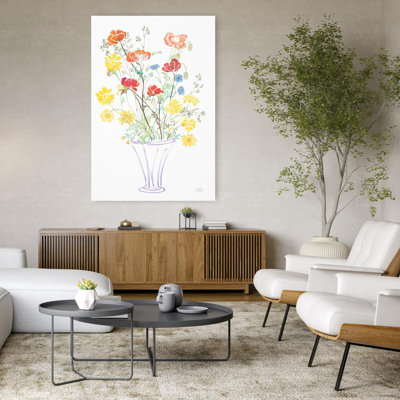 Contemporary Art Colourful Contemporary Delicate Rose Flower Nature Wall Art