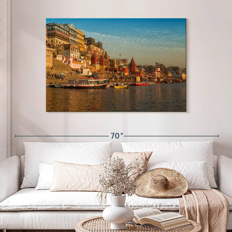 Kavia River Ganges à Varanasi, H 32 po x l 48 po
