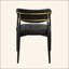 Chaise d'appoint en chenille noire et finition noire Jaramillo (ensemble de 2)
