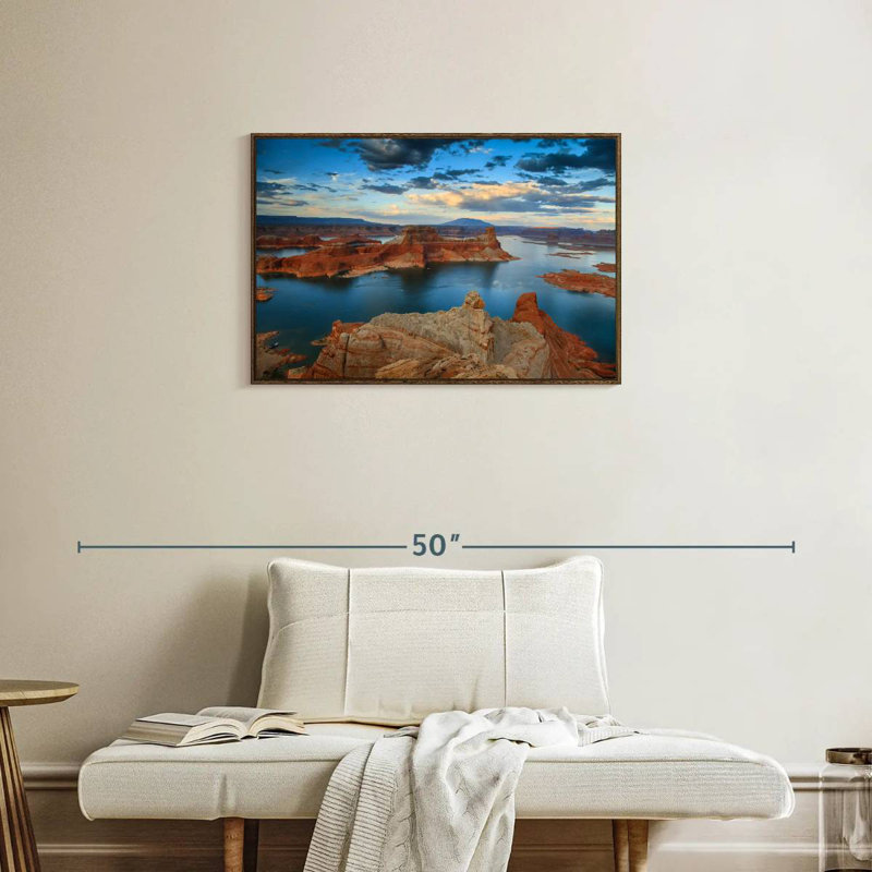 Vue du point d'Alstrom, Cadre flottant noyer, 31 po x 21 po