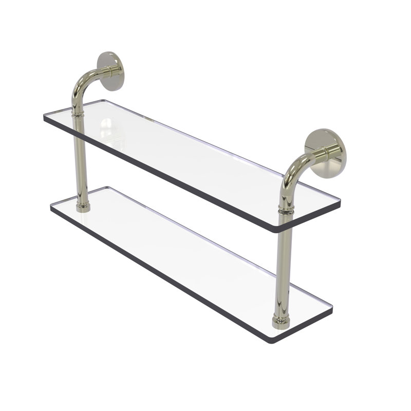 Tioga 2 Piece with Towel Bar, Polished Nickel, 11"H x 22"W x 5"D