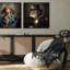 "Charmant chat" par Lazar, toile sur toile