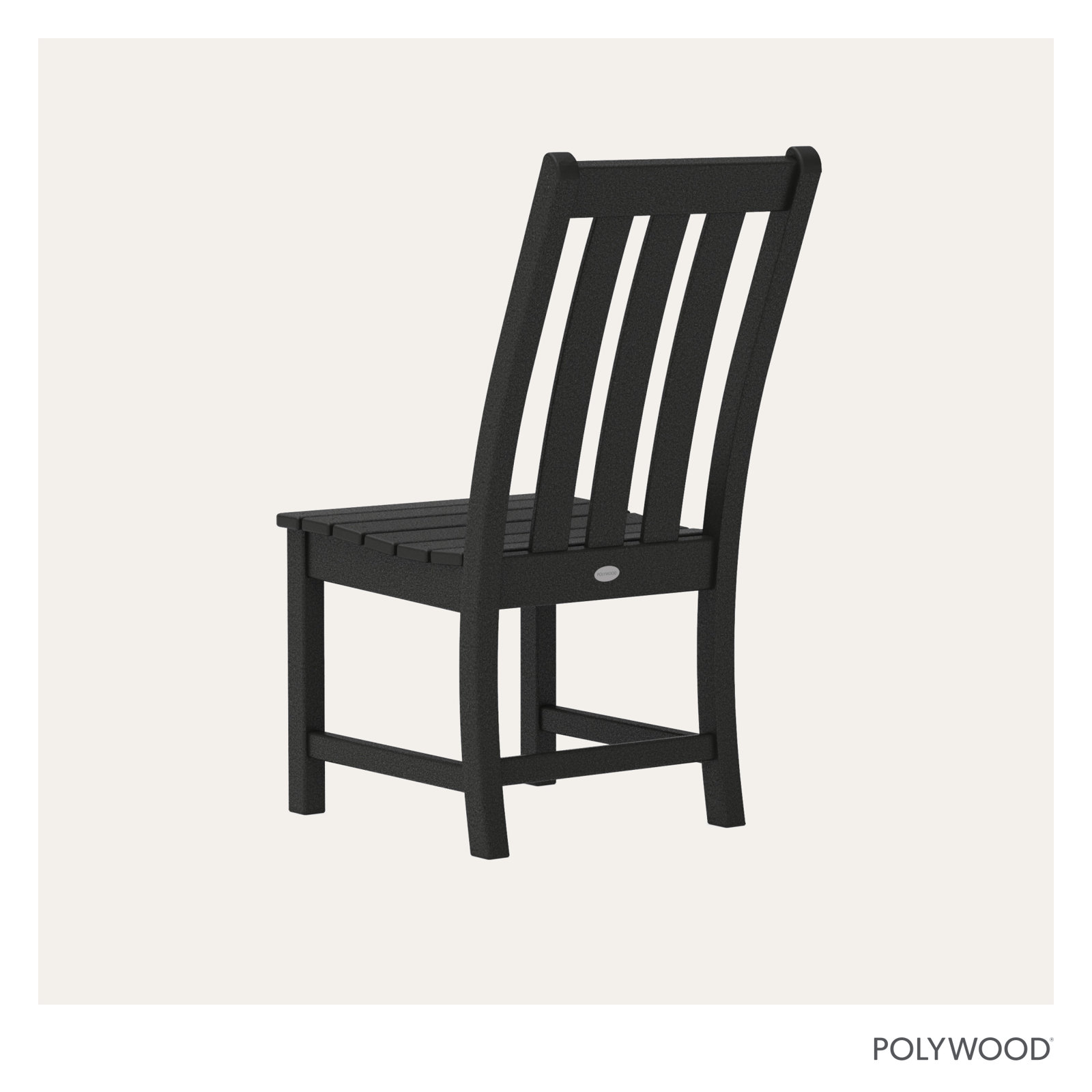 POLYWOOD Vineyard Dining Side Chair, Black