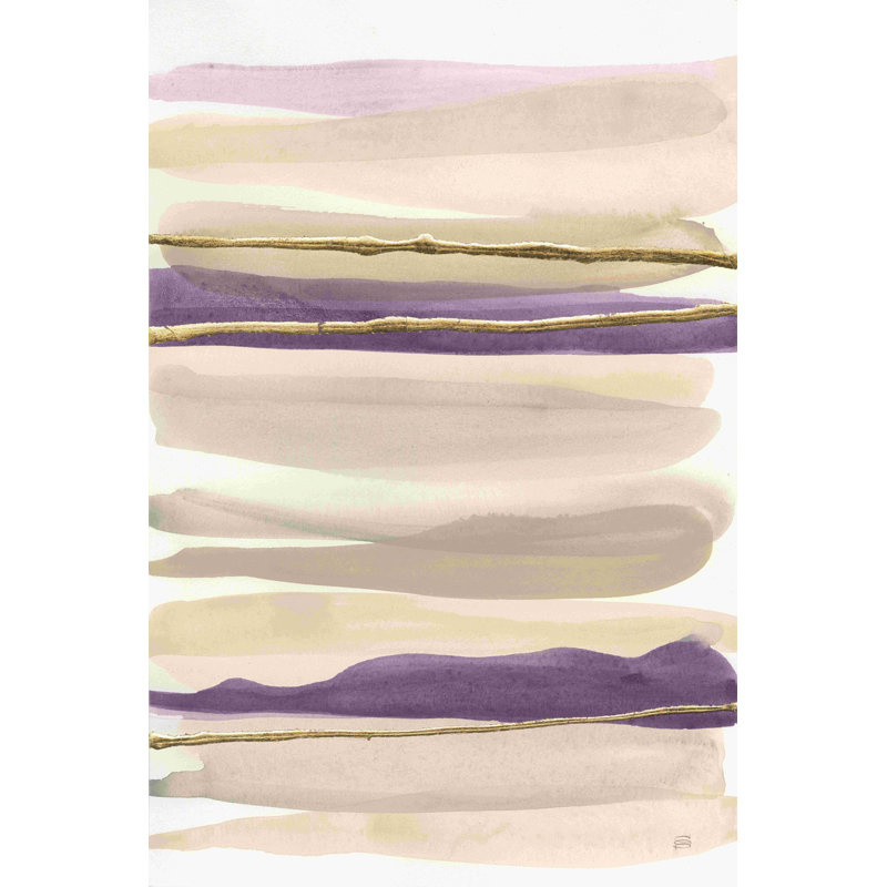 Doré améthyste II gris / mauve, H 48 po x l 32 po