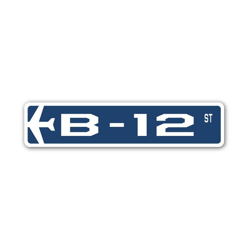 Plaque de rue militaire Armbruster B-12 Air Force, H 6 po x l 24 po x P 1 po