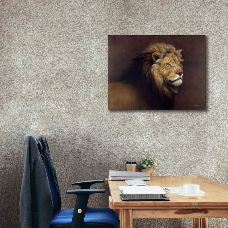 «Epic Graffiti» «Lion Masculin» par Harro Maass, reproduction d'art sur toile «Lion» sur toile par Harro Maass