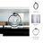 Arbelaez Modern Black Metal Hand Sculpture with Circular Design on White Marble Base 15" for Living Room or Office Decor
