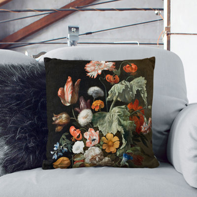Still Life With Flowers Vol.1 Square Throw Cushion