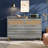47.2" Wide Farmhouse Dresser for Bedroom, 6 Drawers, Rattan Wood Chest with Wide Top for TV-1786622649