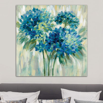 Burst Of Hydrangeas by Silvia Vassileva - Wrapped Canvas Painting
