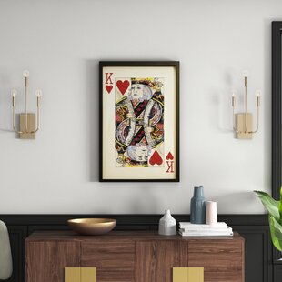 '3D Collage King Card' Framed Print